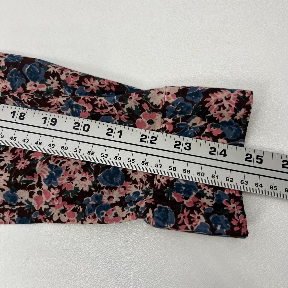 Lauren Ralph Lauren Floral Shirt Sz XL Long Sleeve Button Up Top Pink Blue - Picture 10 of 15